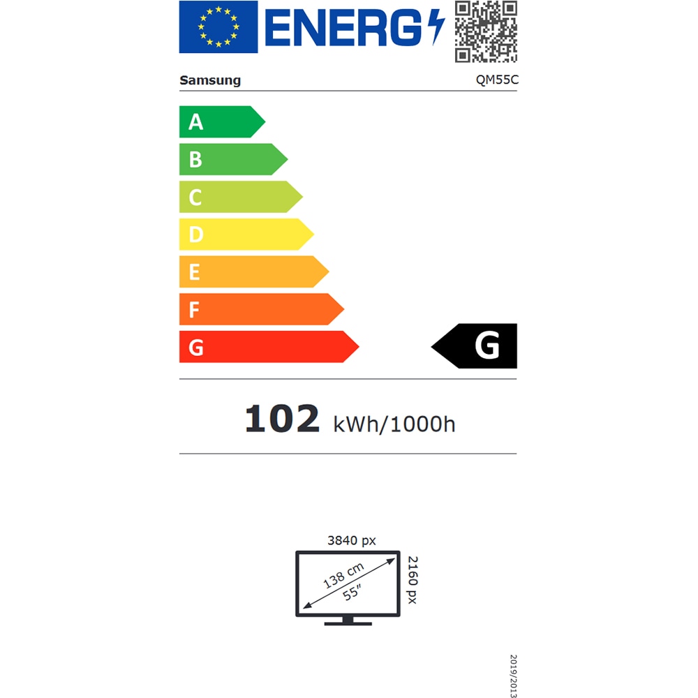 Display profesional SAMSUNG QMC LH55QMCEPGCXEN, 55", 4K UHD, 60 Hz, Wi-Fi, negru