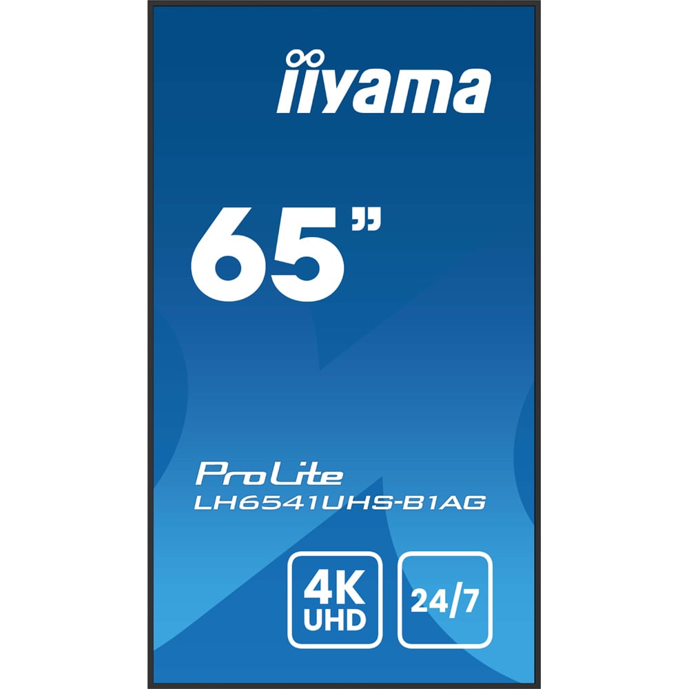 Display profesional LED VA IIYAMA ProLite LH6541UHS-B1AG, 64.5", 4K UHD, negru