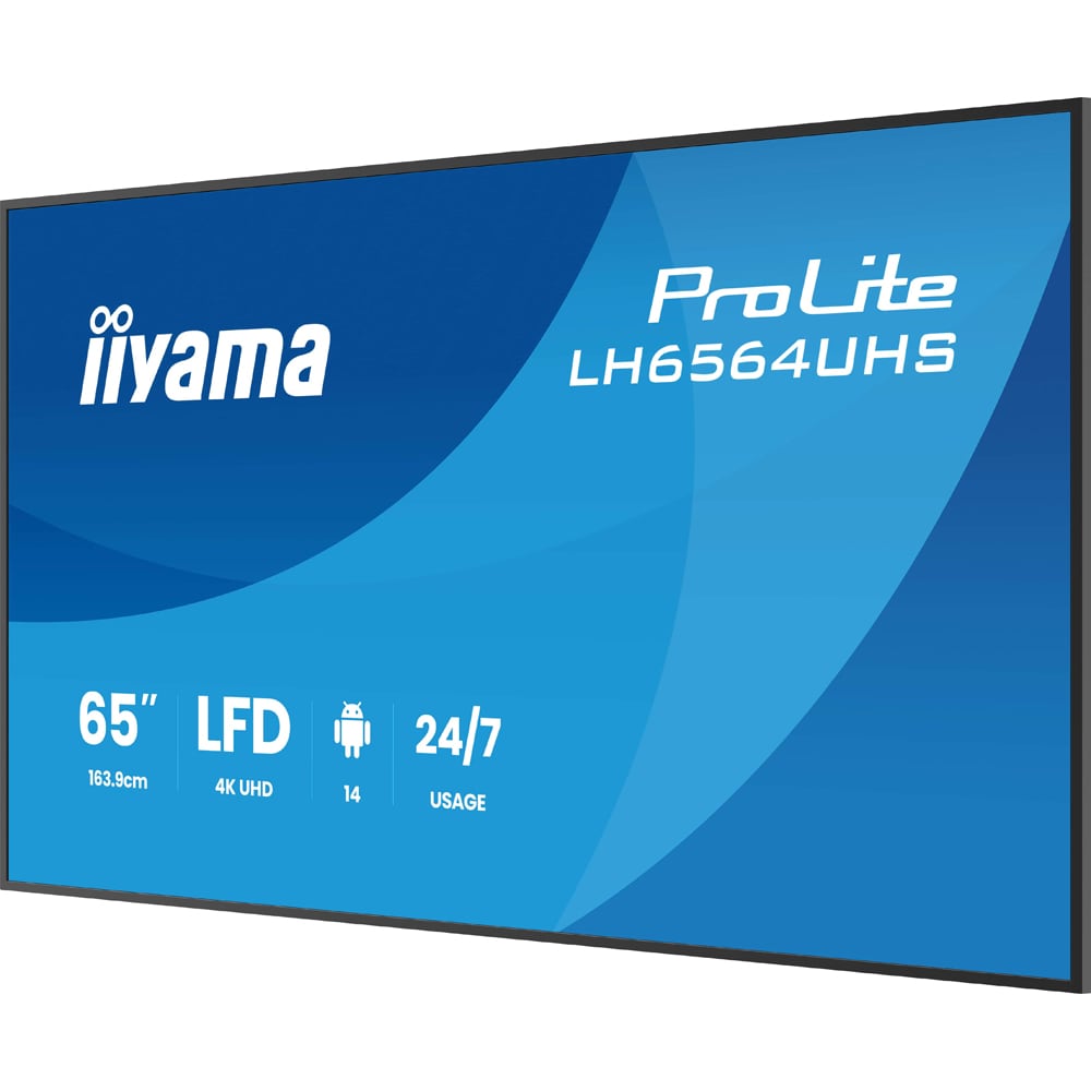 Display profesional LED VA IIYAMA ProLite LH6564UHS-B1AG, 65", 4K UHD, negru