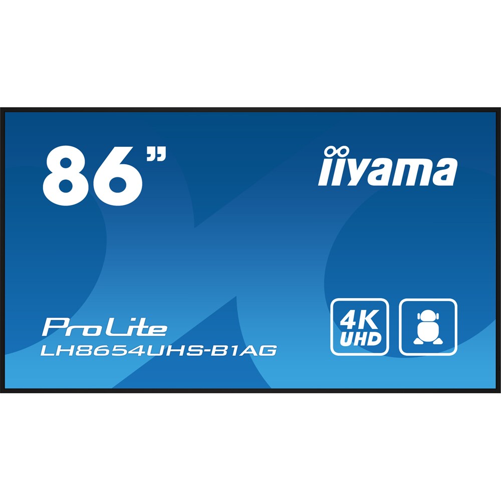 Display profesional IIYAMA ProLite LH8654UHS-B1AG, 86", 4K UHD, 60Hz, negru