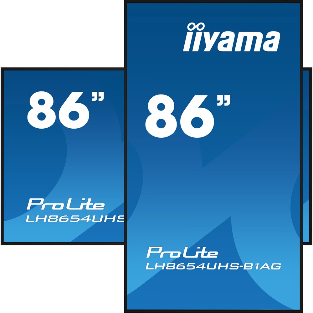 Display profesional IIYAMA ProLite LH8654UHS-B1AG, 86", 4K UHD, 60Hz, negru