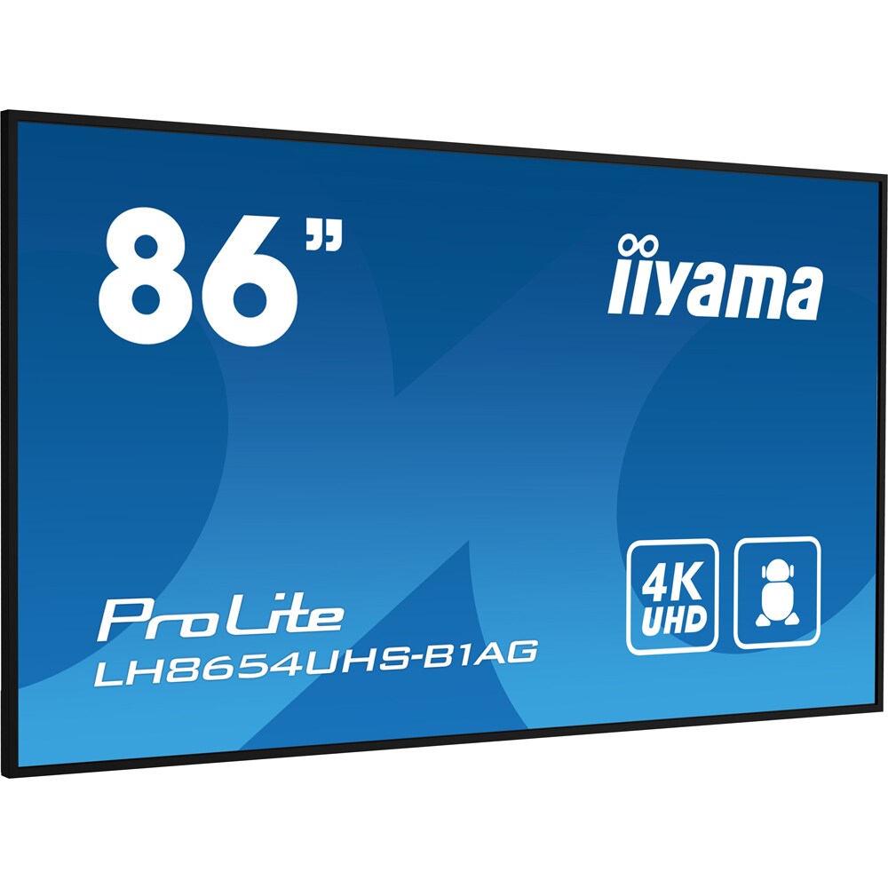 Display profesional IIYAMA ProLite LH8654UHS-B1AG, 86", 4K UHD, 60Hz, negru