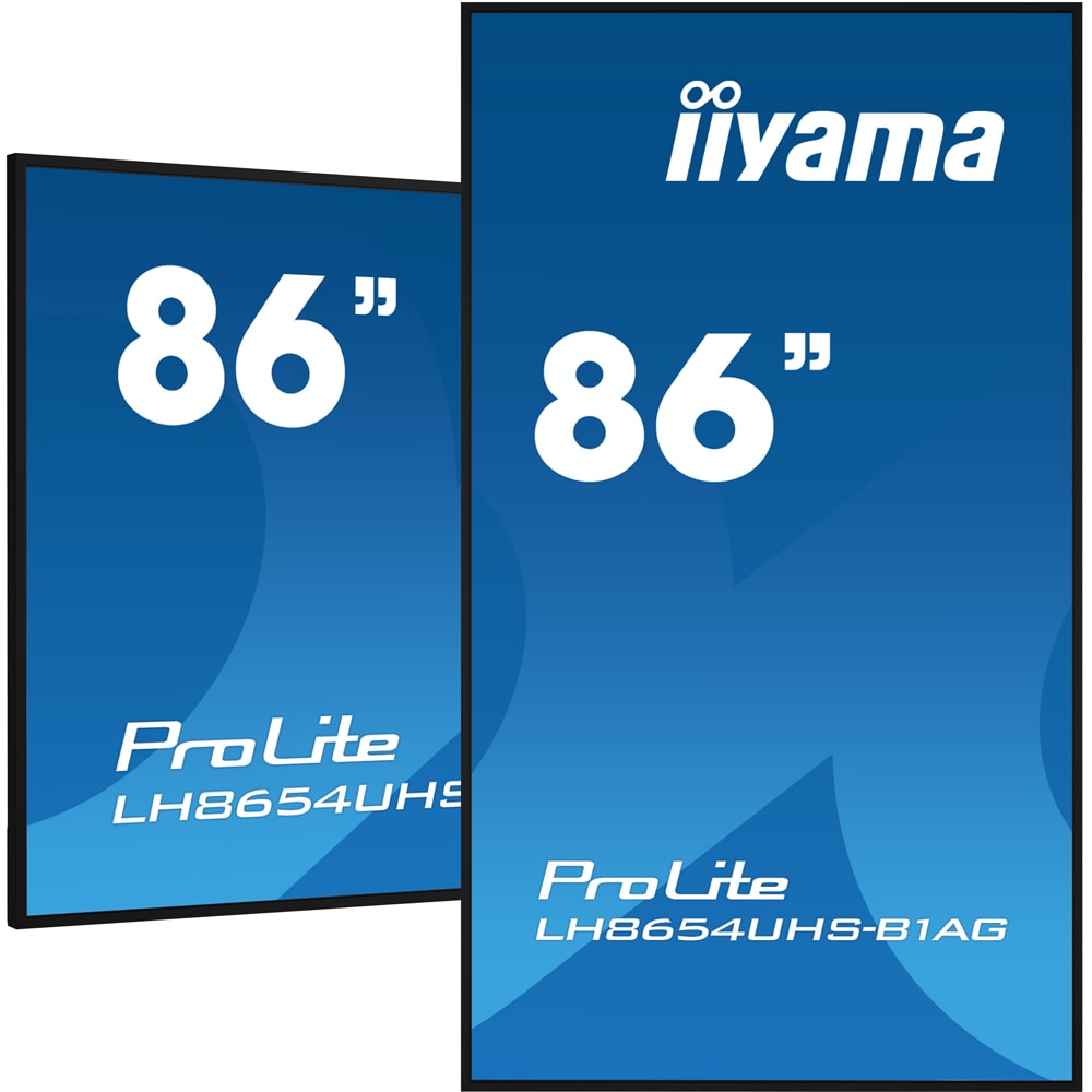 Display profesional IIYAMA ProLite LH8654UHS-B1AG, 86", 4K UHD, 60Hz, negru