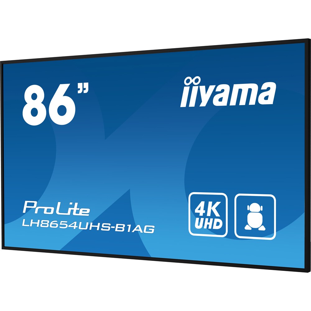 Display profesional IIYAMA ProLite LH8654UHS-B1AG, 86", 4K UHD, 60Hz, negru