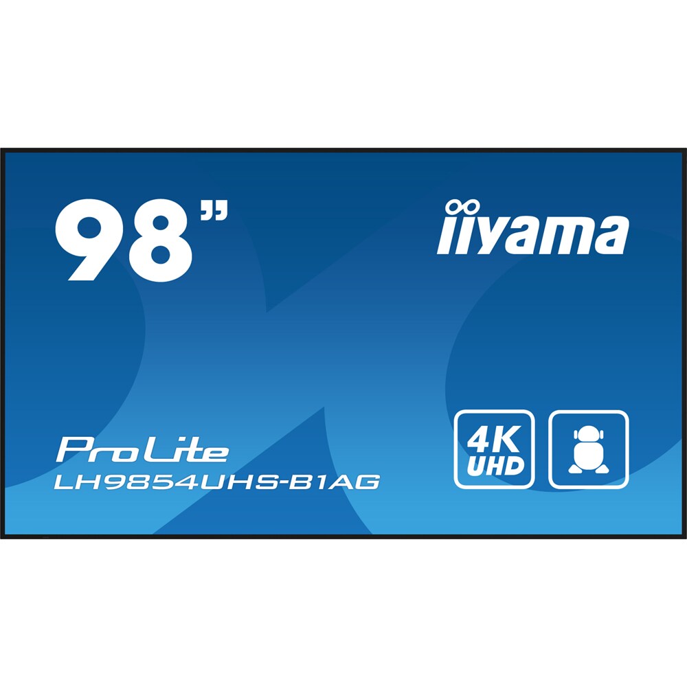 Display profesional IIYAMA ProLite LH9854UHS-B1AG, 98", 4K UHD, 60Hz, negru