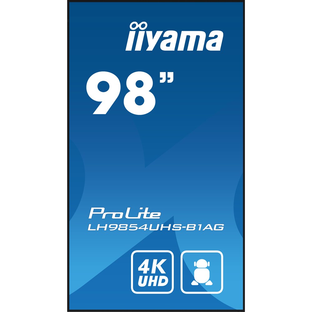 Display profesional IIYAMA ProLite LH9854UHS-B1AG, 98", 4K UHD, 60Hz, negru