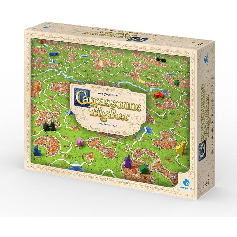 Joc de societate CARCASSONNE Big Box editie noua - Joc de baza CAT34, 7 ani+, 2-6 jucatori