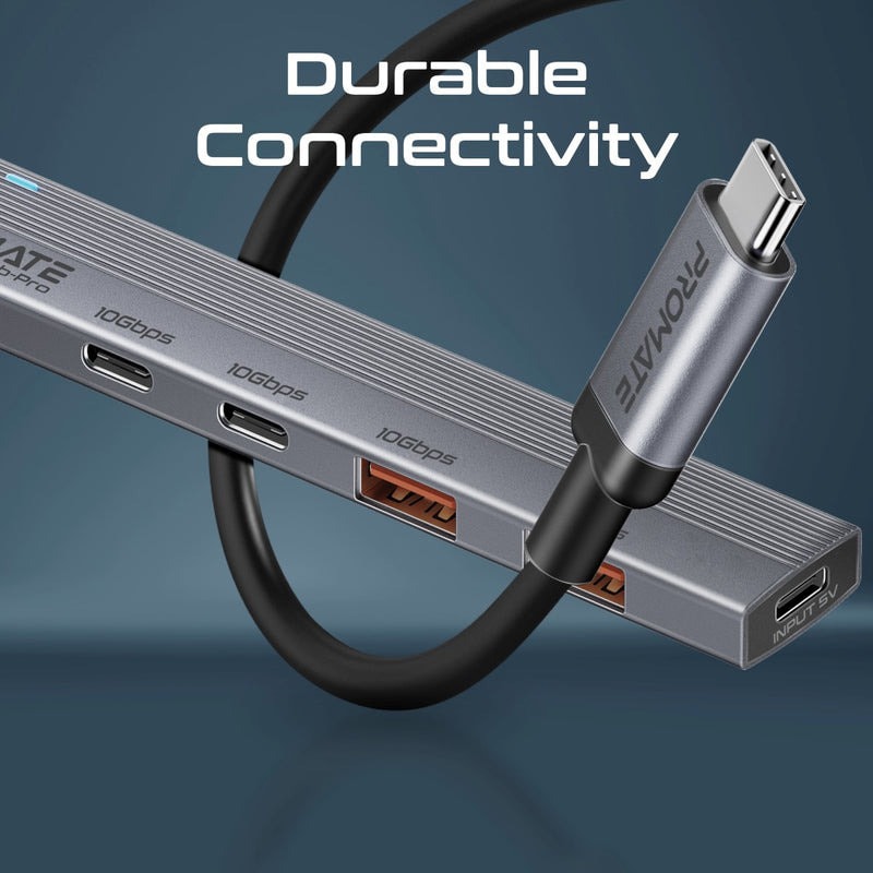 Hub USB PROMATE LiteHub-Pro, USB-C, USB-A, antracit