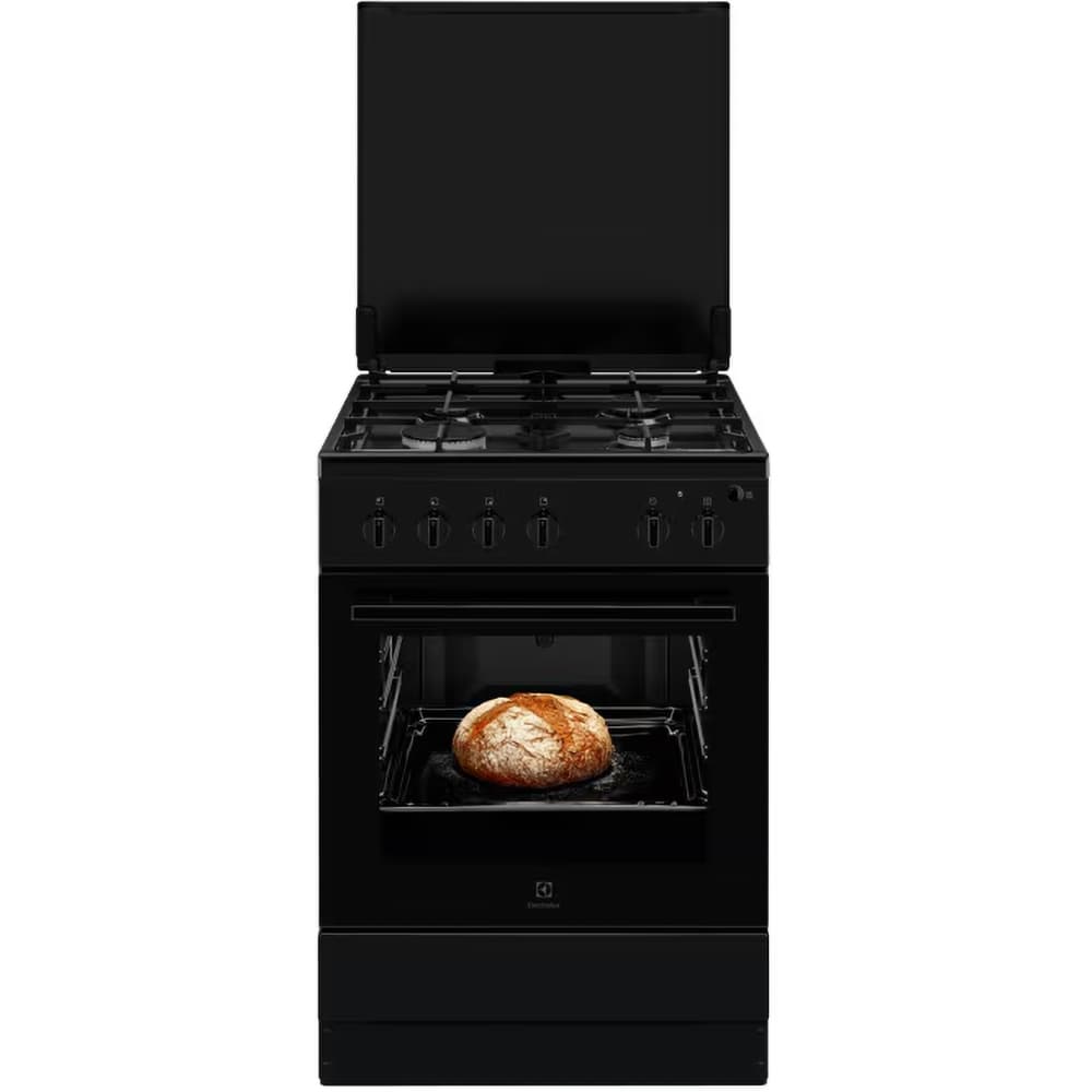 Aragaz ELECTROLUX LKG604015K, 4 arzatoare, Gaz, L 60 cm, Grill, negru