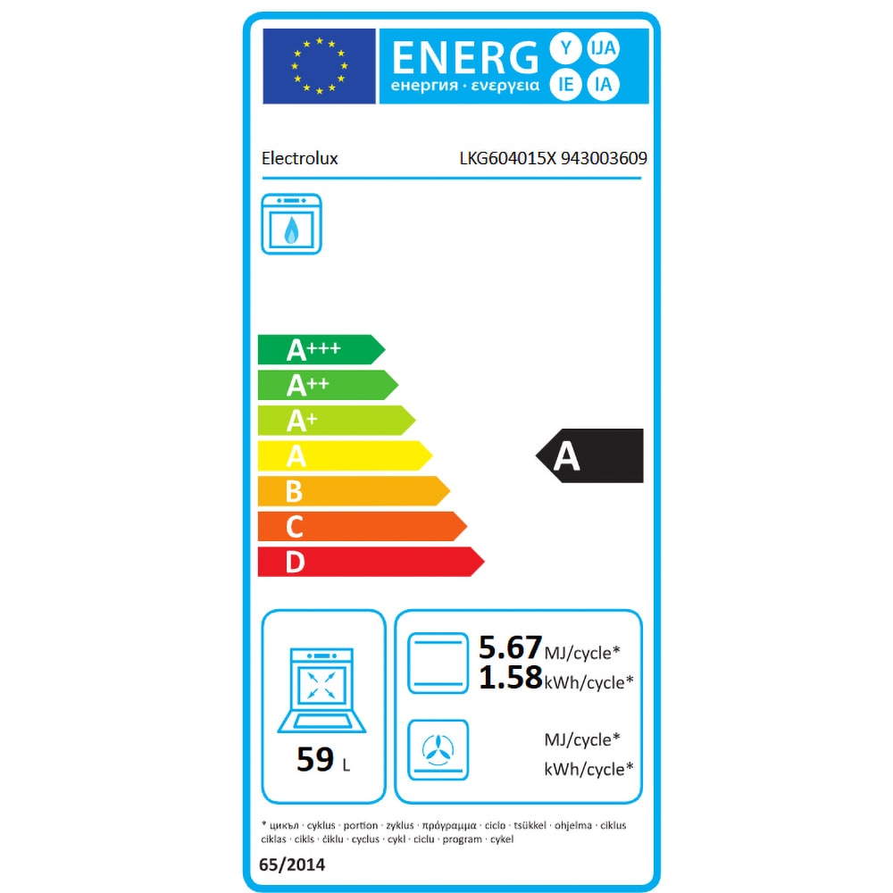 Aragaz ELECTROLUX LKG604015X, 4 arzatoare, Gaz, L 60 cm, Grill, inox