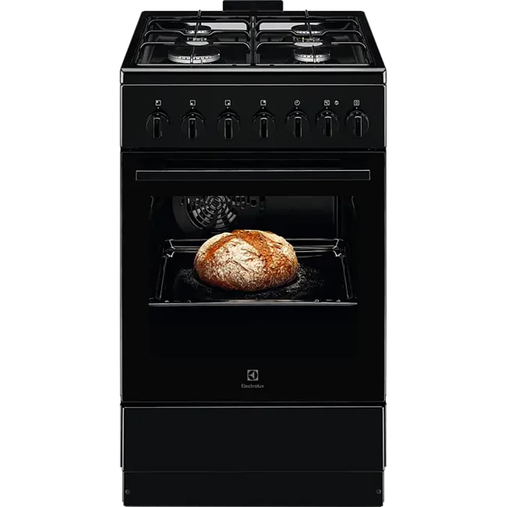 Aragaz ELECTROLUX LKK520022K, 4 arzatoare, Gaz + Electric, L 50 cm, Grill, negru