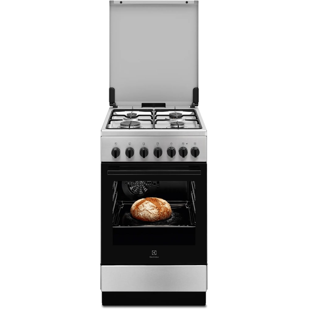 Aragaz ELECTROLUX LKK520023X, 4 arzatoare, Gaz + Electric, L 50 cm, Grill, inox