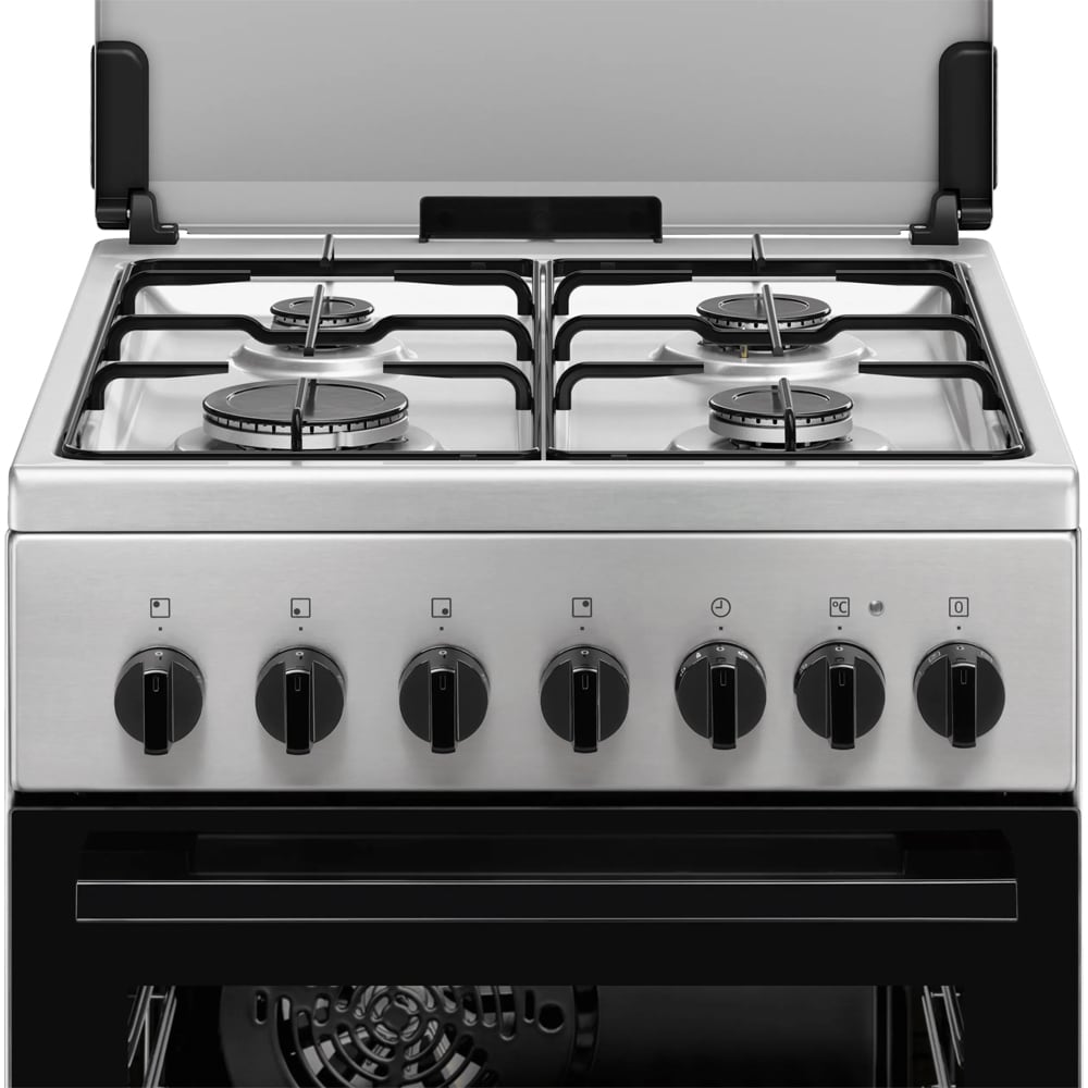 Aragaz ELECTROLUX LKK520023X, 4 arzatoare, Gaz + Electric, L 50 cm, Grill, inox