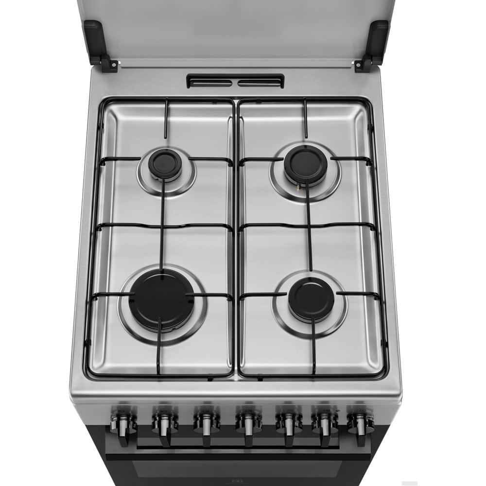 Aragaz ELECTROLUX LKK520023X, 4 arzatoare, Gaz + Electric, L 50 cm, Grill, inox