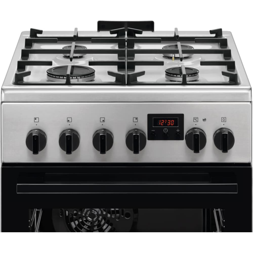 Aragaz ELECTROLUX LKK540223X, SteamBake, AirFry, 4 arzatoare, Gaz + Electric, L 50 cm, Grill, inox