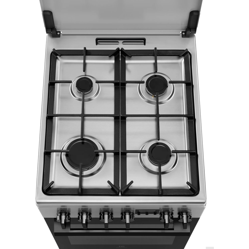 Aragaz ELECTROLUX LKK540224X, HotAir, 4 arzatoare, Gaz + Electric, L 50 cm, Grill, inox