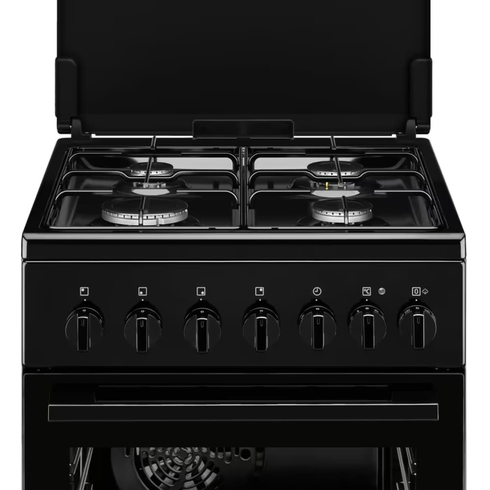 Aragaz ELECTROLUX LKK560012K, SteamBake, 4 arzatoare, Gaz + Electric, L 50 cm, Grill, negru