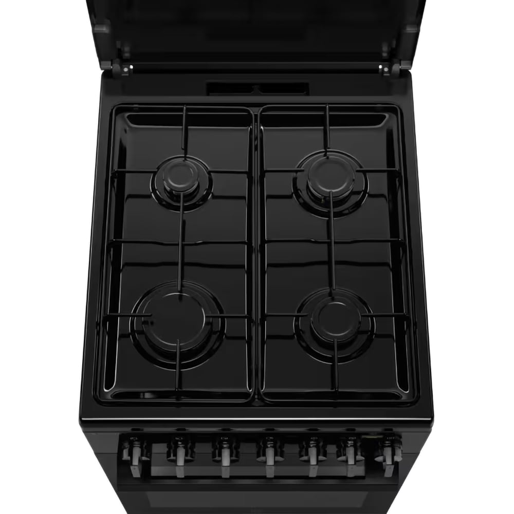 Aragaz ELECTROLUX LKK560012K, SteamBake, 4 arzatoare, Gaz + Electric, L 50 cm, Grill, negru