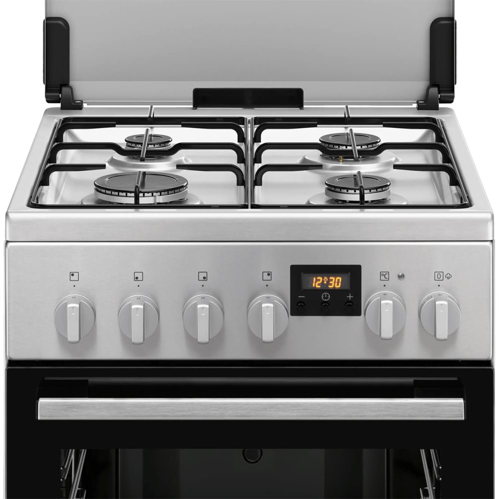 Aragaz ELECTROLUX LKK560229X, SteamBake, 4 arzatoare, Gaz + Electric, L 50 cm, Grill, inox