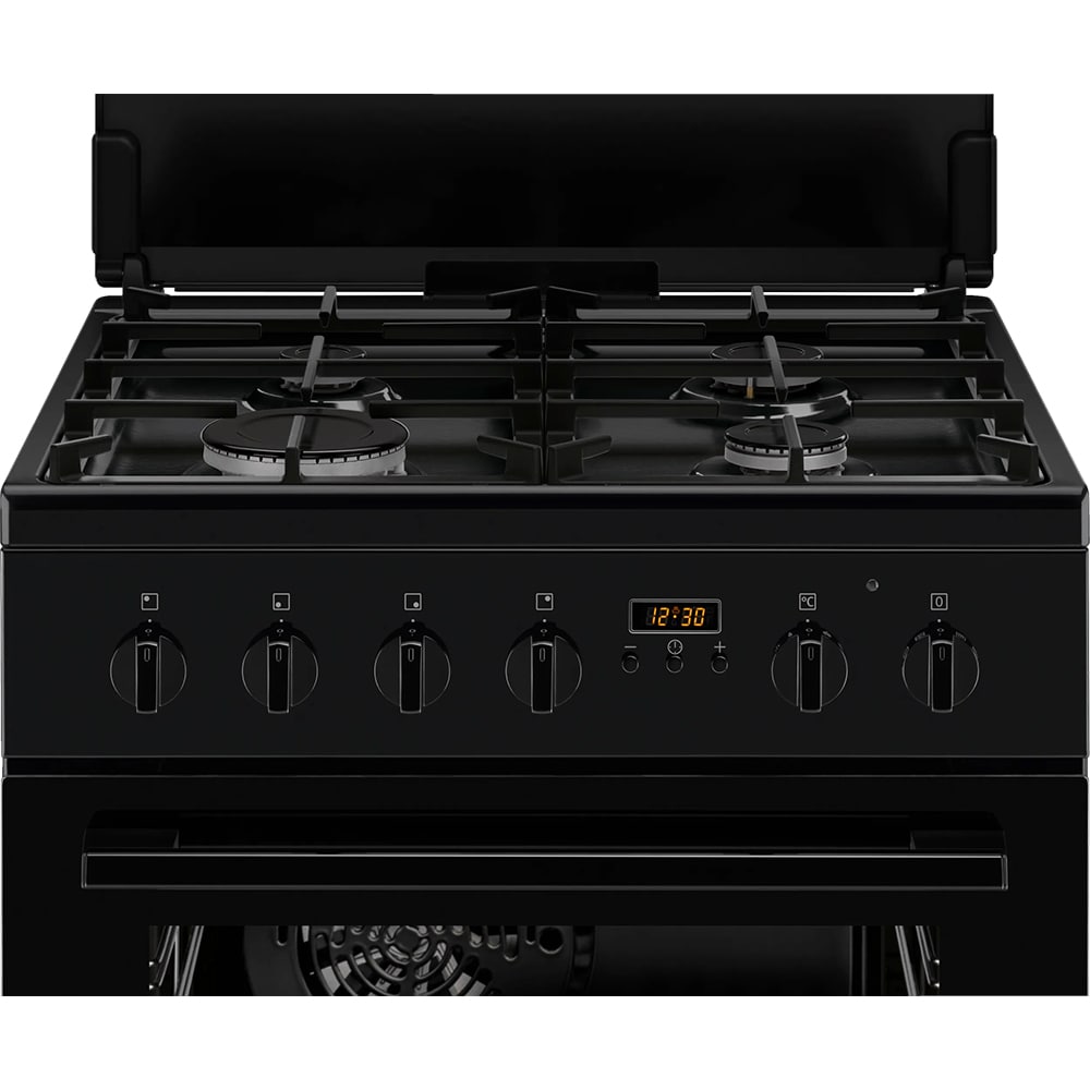 Aragaz ELECTROLUX LKK660225K, HotAir, 4 arzatoare, Gaz + Electric, L 60 cm, Grill, negru