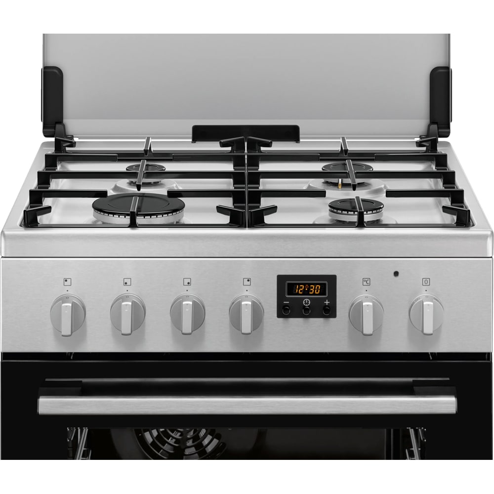 Aragaz ELECTROLUX LKK660225X, HotAir, 4 arzatoare, Gaz + Electric, L 60 cm, Grill, inox antiamprenta