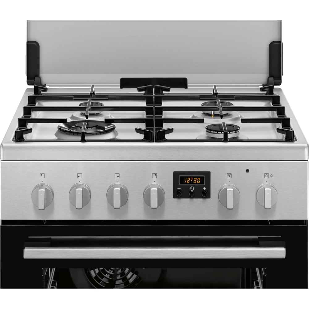 Aragaz ELECTROLUX LKK664223X, HotAir, 4 arzatoare, Gaz + Electric, L 60 cm, Grill, inox antiamprenta