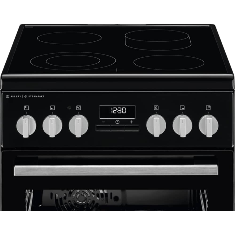 Aragaz ELECTROLUX LKR564275K, SteamBake, AirFry, 4 arzatoare, Electric, L 50 cm, Grill, negru