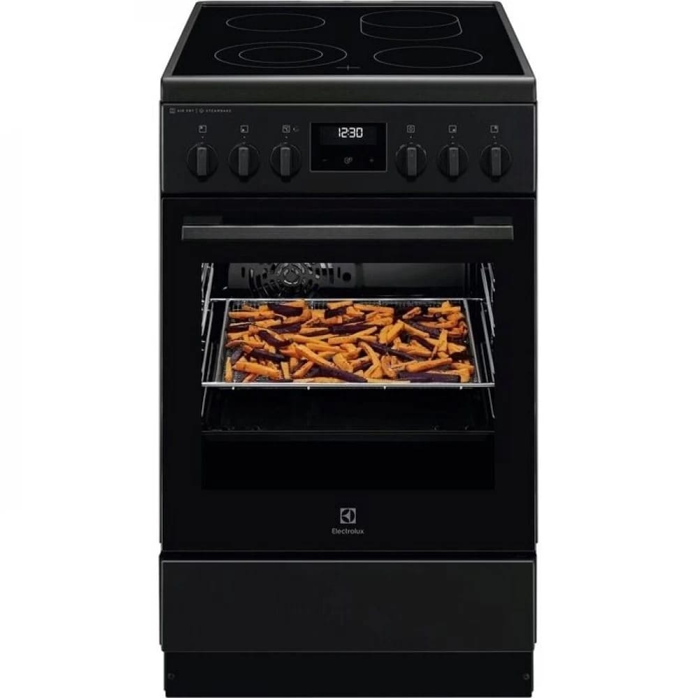 Aragaz ELECTROLUX LKR564276K, SteamBake, AirFry, 4 arzatoare, Electric, L 50 cm, Grill, negru