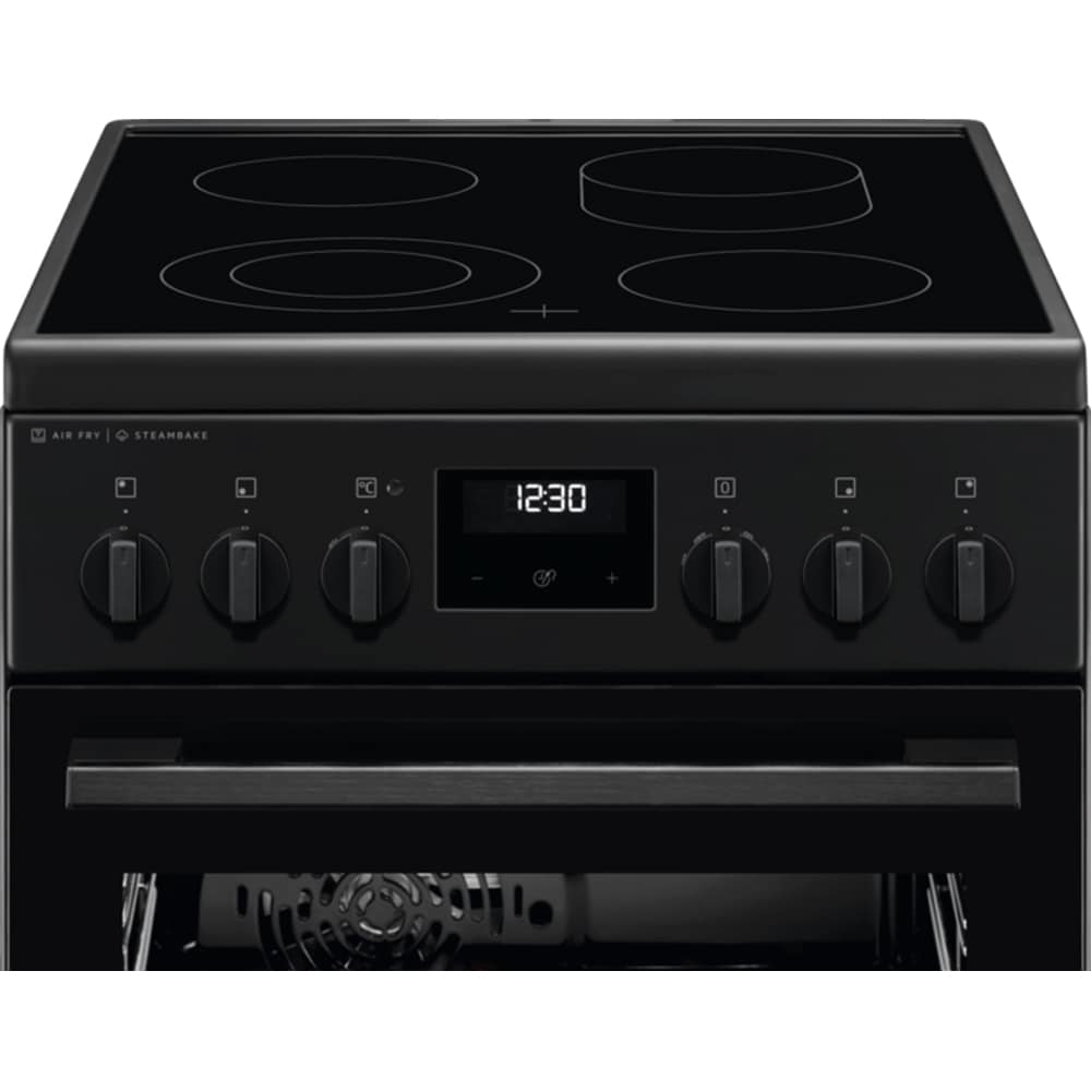 Aragaz ELECTROLUX LKR564276K, SteamBake, AirFry, 4 arzatoare, Electric, L 50 cm, Grill, negru