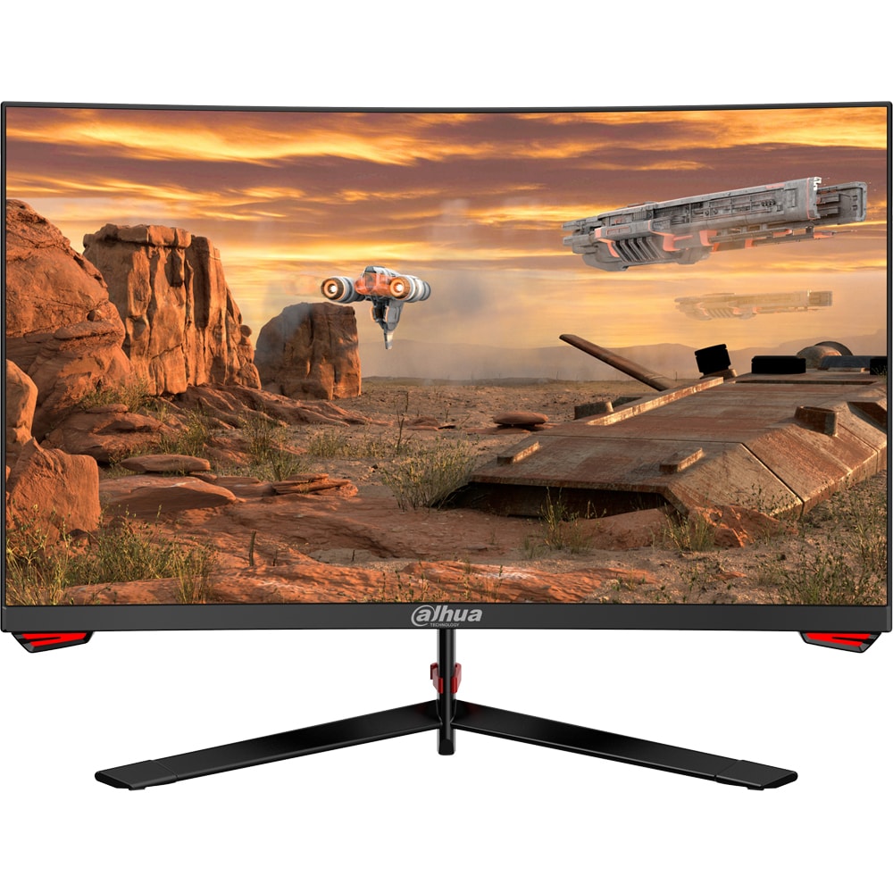 Monitor LED VA DAHUA DHI-LM24-E230C, 23.6", Full HD, 180Hz, negru
