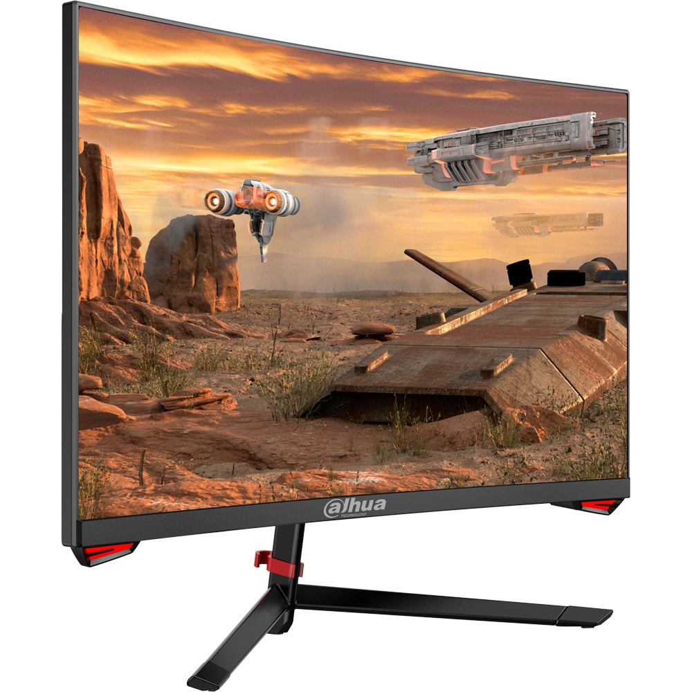 Monitor LED VA DAHUA DHI-LM24-E230C, 23.6", Full HD, 180Hz, negru