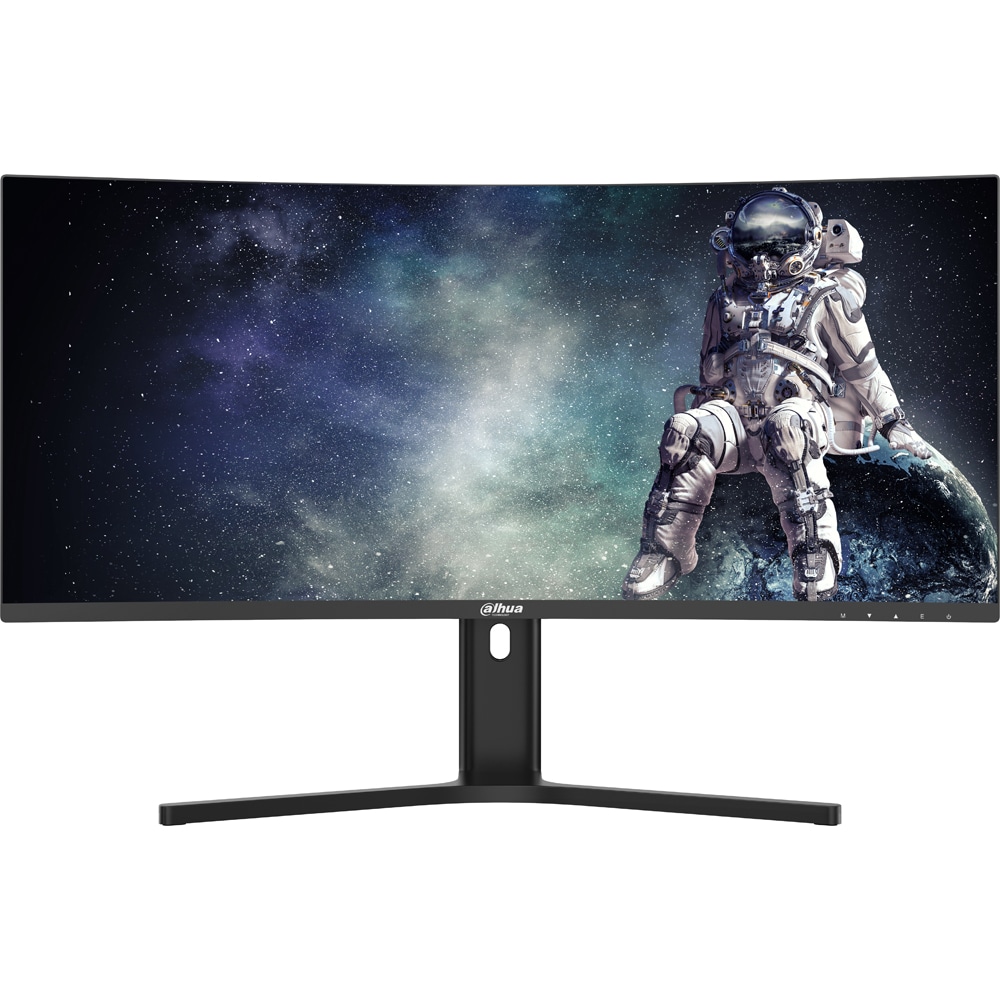 Monitor Gaming Curbat LED VA DAHUA DHI-LM34-E330CA, 34", WQHD, 180Hz, HDR10, negru