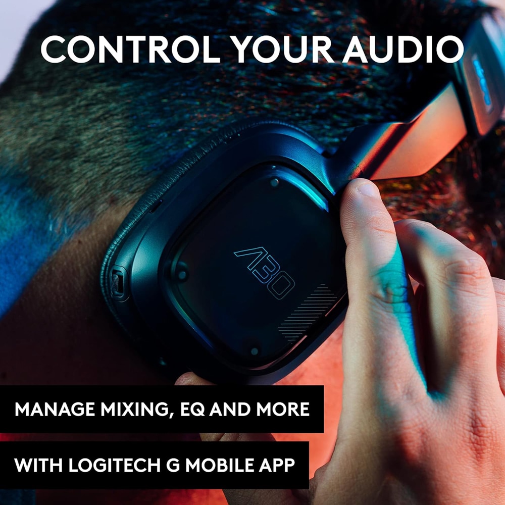 Casti Gaming Wireless LOGITECH Astro A30 Lightspeed, multiplatforma, bleumarin-rosu