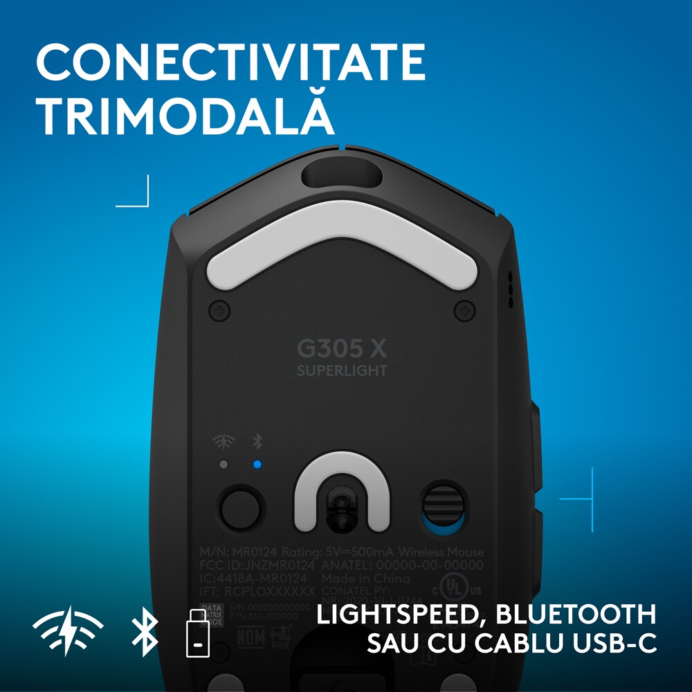 Mouse Gaming Wireless LOGITECH G305 X Superlight, 44000 dpi, negru