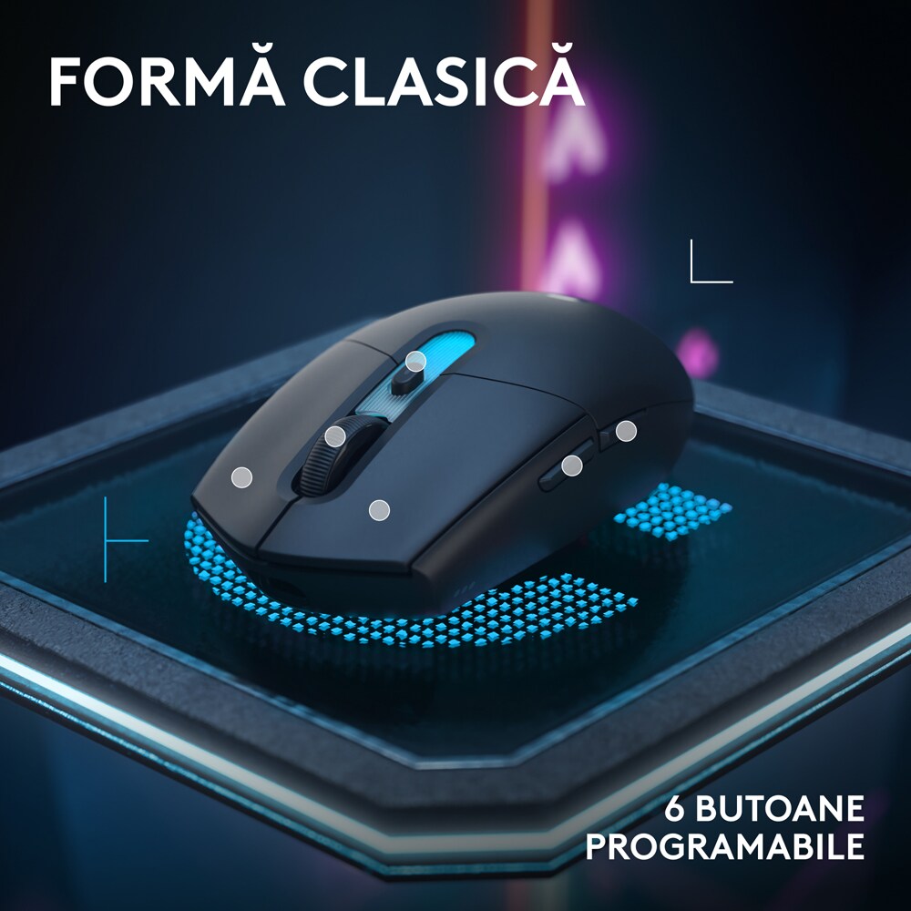 Mouse Gaming Wireless LOGITECH G305 X Superlight, 44000 dpi, negru