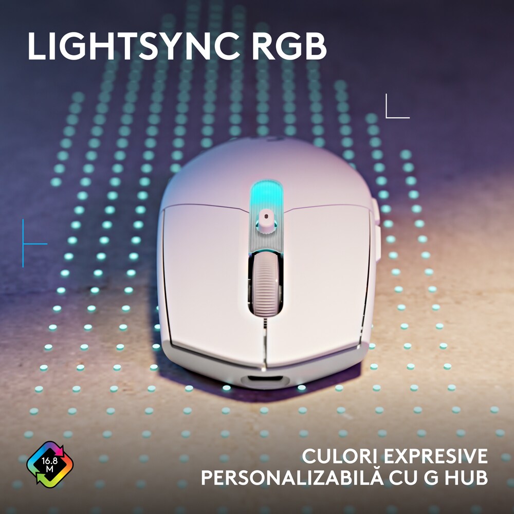 Mouse Gaming Wireless LOGITECH G305 X Superlight, 44000 dpi, alb