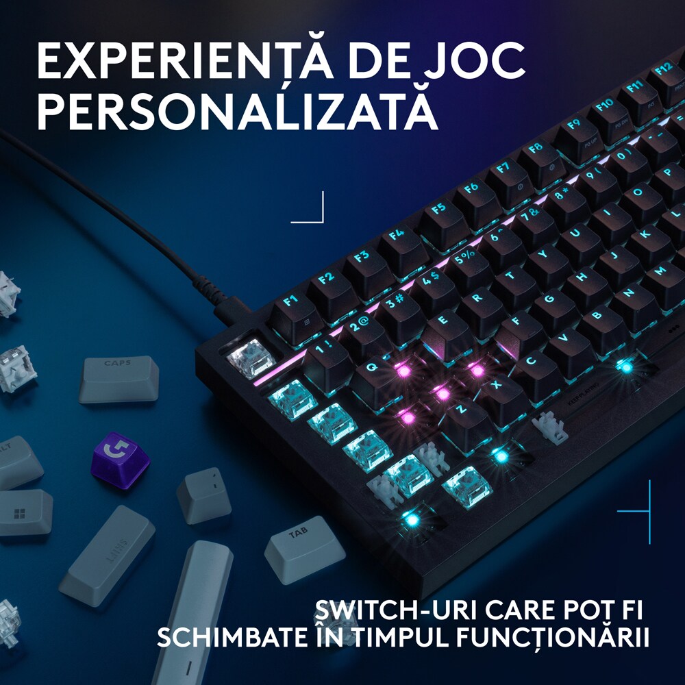 Tastatura Gaming LOGITECH G316 X, USB, Layout US, negru