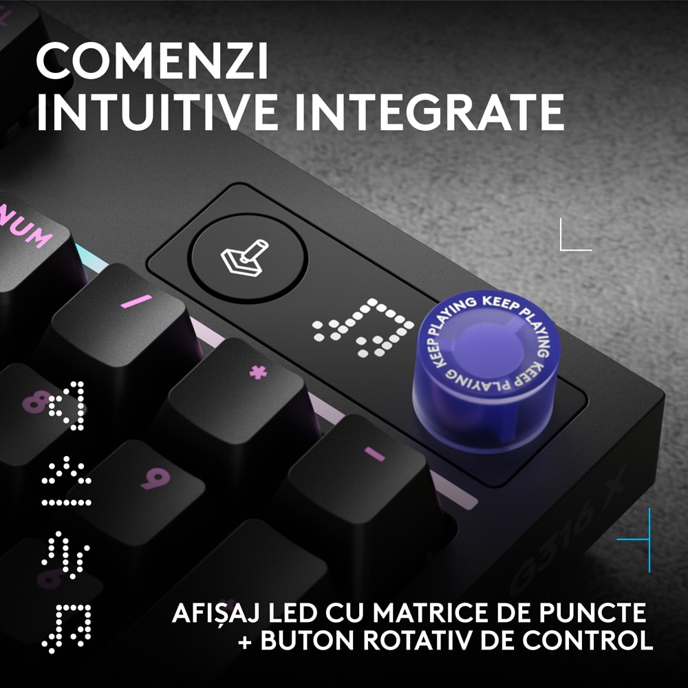 Tastatura Gaming LOGITECH G316 X, USB, Layout US, negru