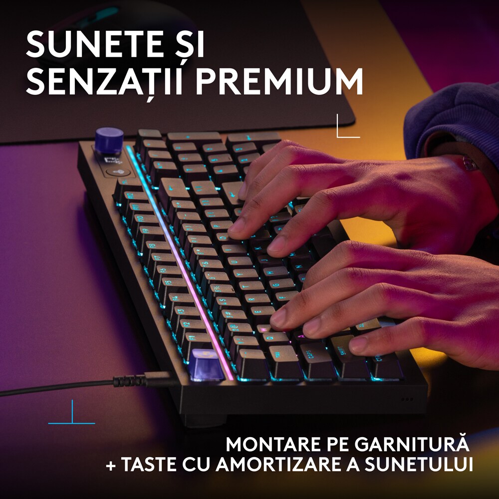Tastatura Gaming LOGITECH G316 X, USB, Layout US, negru
