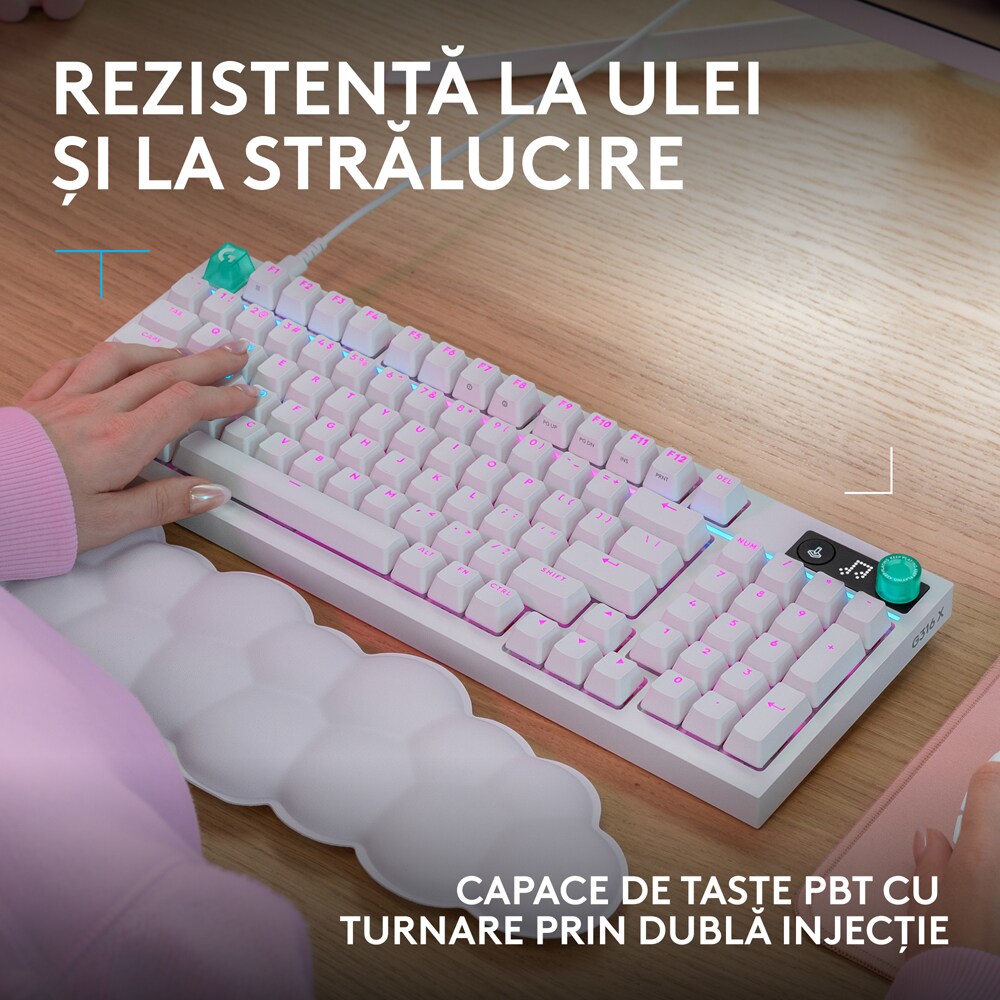 Tastatura Gaming LOGITECH G316 X, USB, Layout US, alb