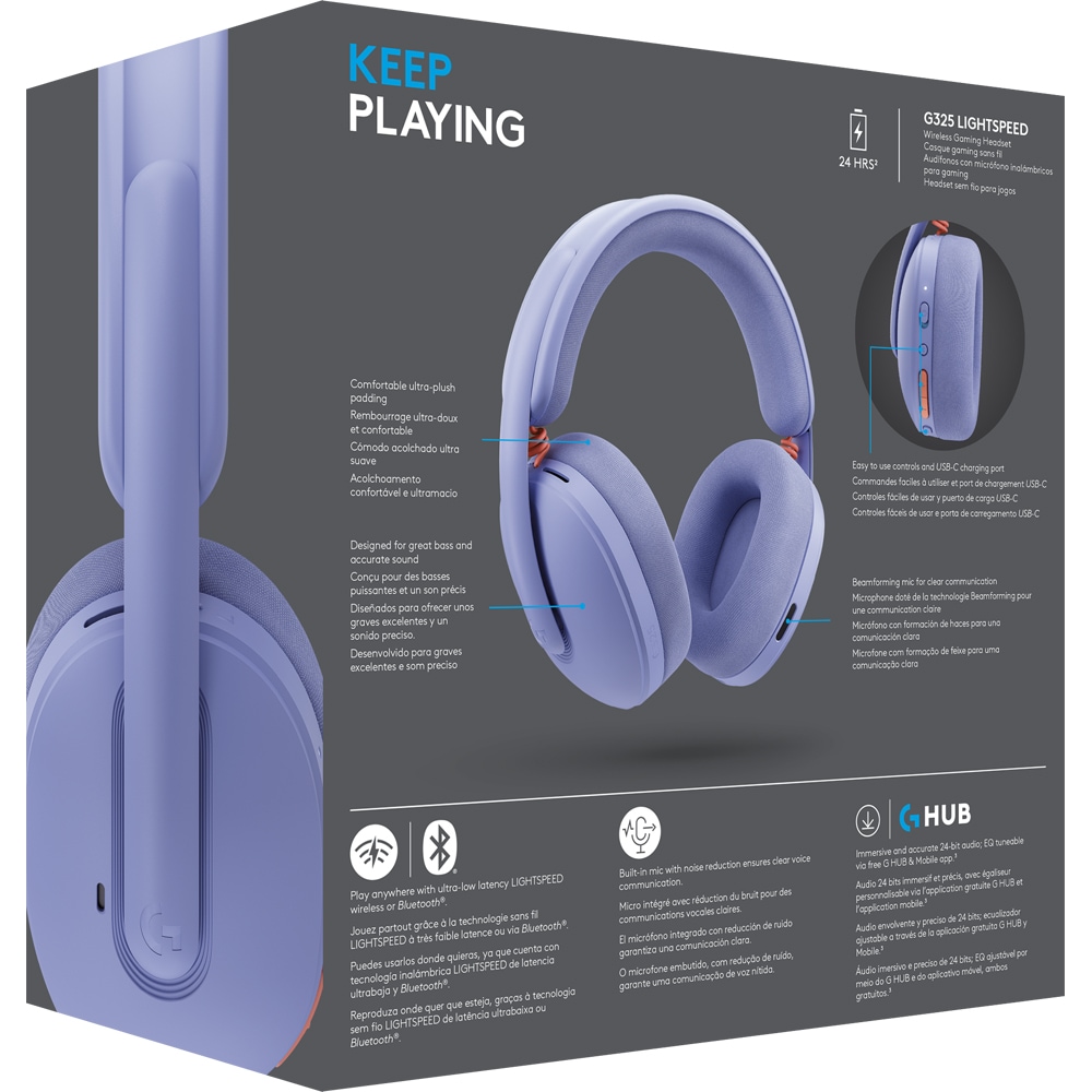 Casti Gaming Wireless LOGITECH G325 multiplatforma, lila