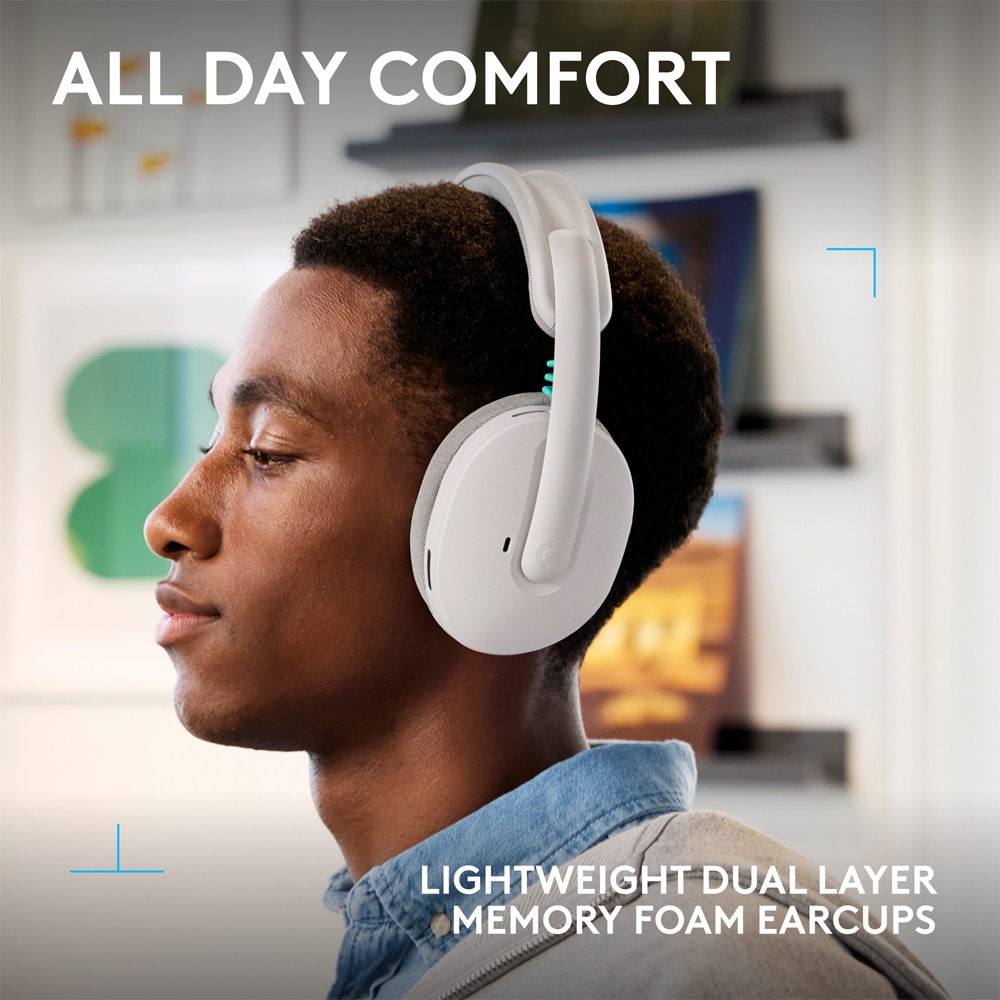 Casti Gaming Wireless LOGITECH G325 multiplatforma, alb