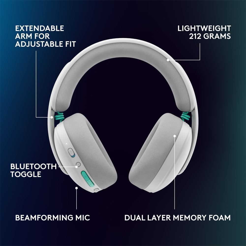 Casti Gaming Wireless LOGITECH G325 multiplatforma, alb