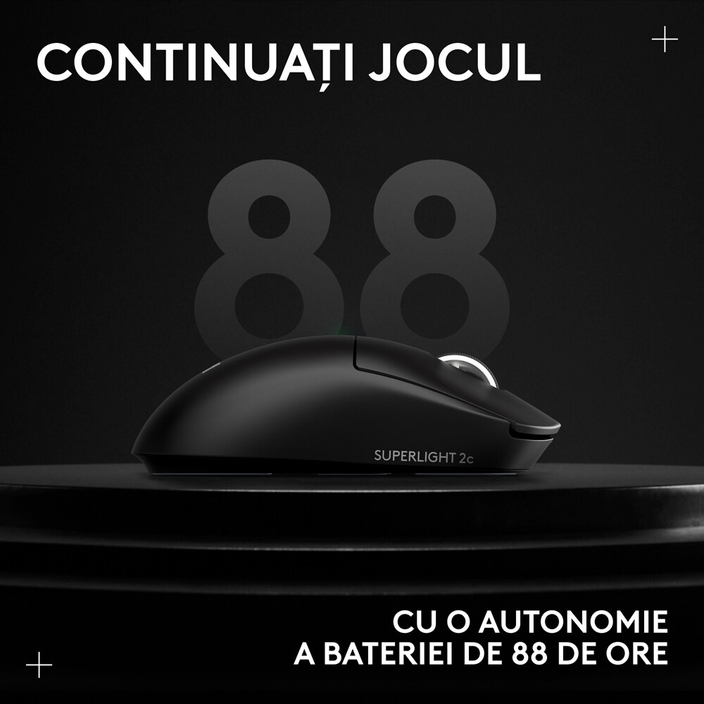 Mouse Gaming Wireless LOGITECH Pro X Superlight 2c SE, 44000 dpi, negru