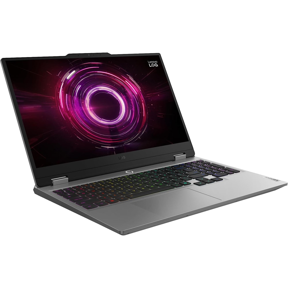 Laptop gaming LENOVO LOQ 15AHP10, AMD Ryzen 7 250 pana la 5.1Ghz, 15.6" Full HD, 32GB, SSD 1TB, NVIDIA GeForce RTX 5060 8GB, Free DOS, Luna Grey