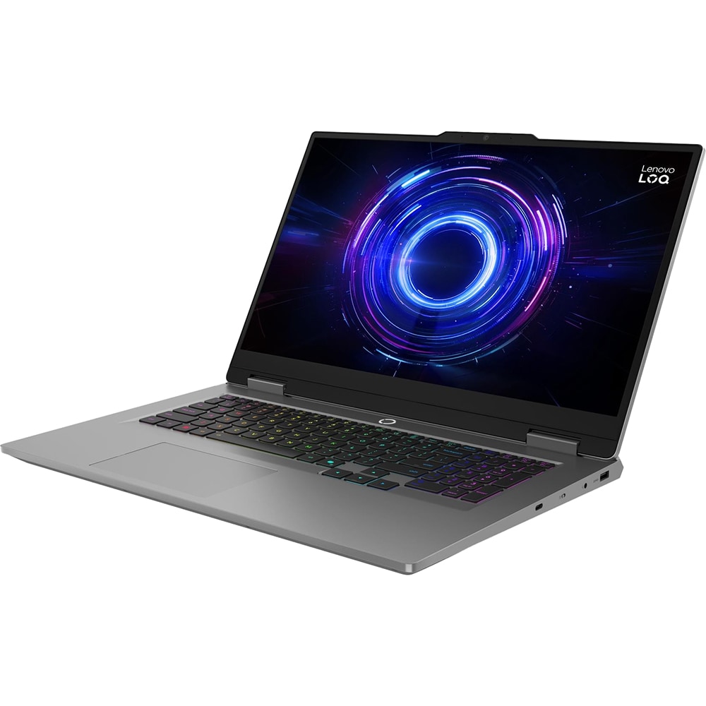Laptop gaming LENOVO LOQ 17IRX10, Intel Core i7-13700HX pana la 5GHz, 17.3" Full HD, 32GB, SSD 1TB, NVIDIA GeForce RTX 5060 8GB, Free DOS, Luna Grey