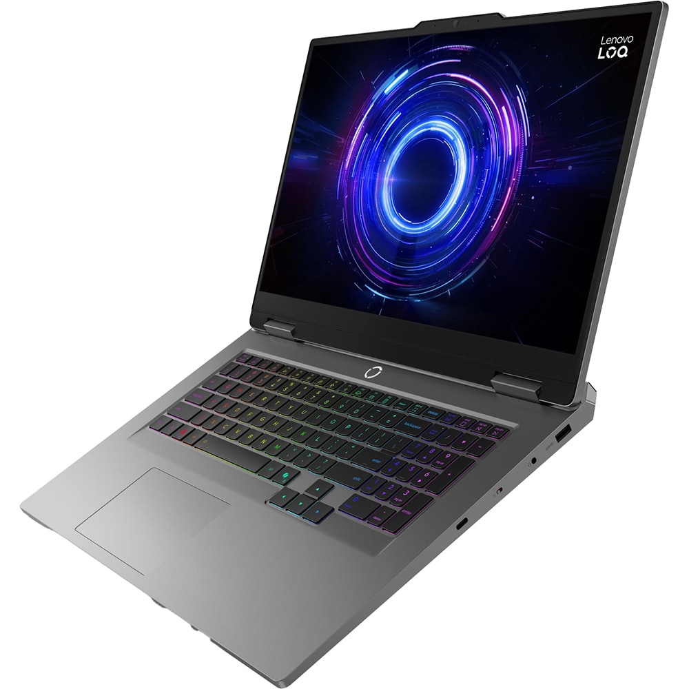 Laptop gaming LENOVO LOQ 17IRX10, Intel Core i7-13700HX pana la 5GHz, 17.3" Full HD, 32GB, SSD 1TB, NVIDIA GeForce RTX 5060 8GB, Free DOS, Luna Grey