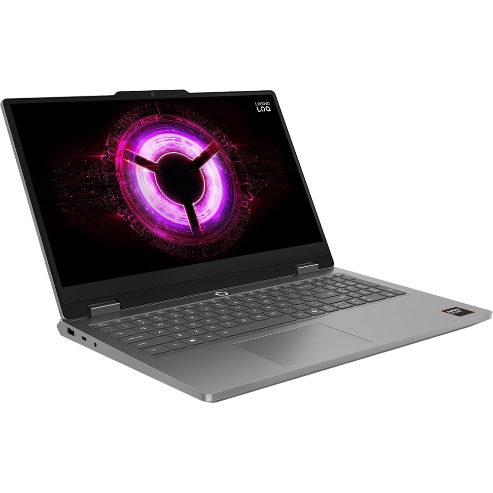 Laptop Gaming LENOVO LOQ Essential 15ARP11, AMD Ryzen 5 150 pana la 4.55GHz, 15.6" Full HD, 16GB, SSD 512GB, NVIDIA GeForce RTX 5050 8GB, Free DOS, Luna Grey