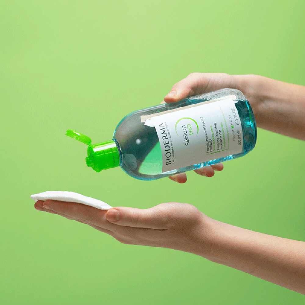 Apa micelara pentru ten mixt si gras BIODERMA Sebium H2O, 500ml