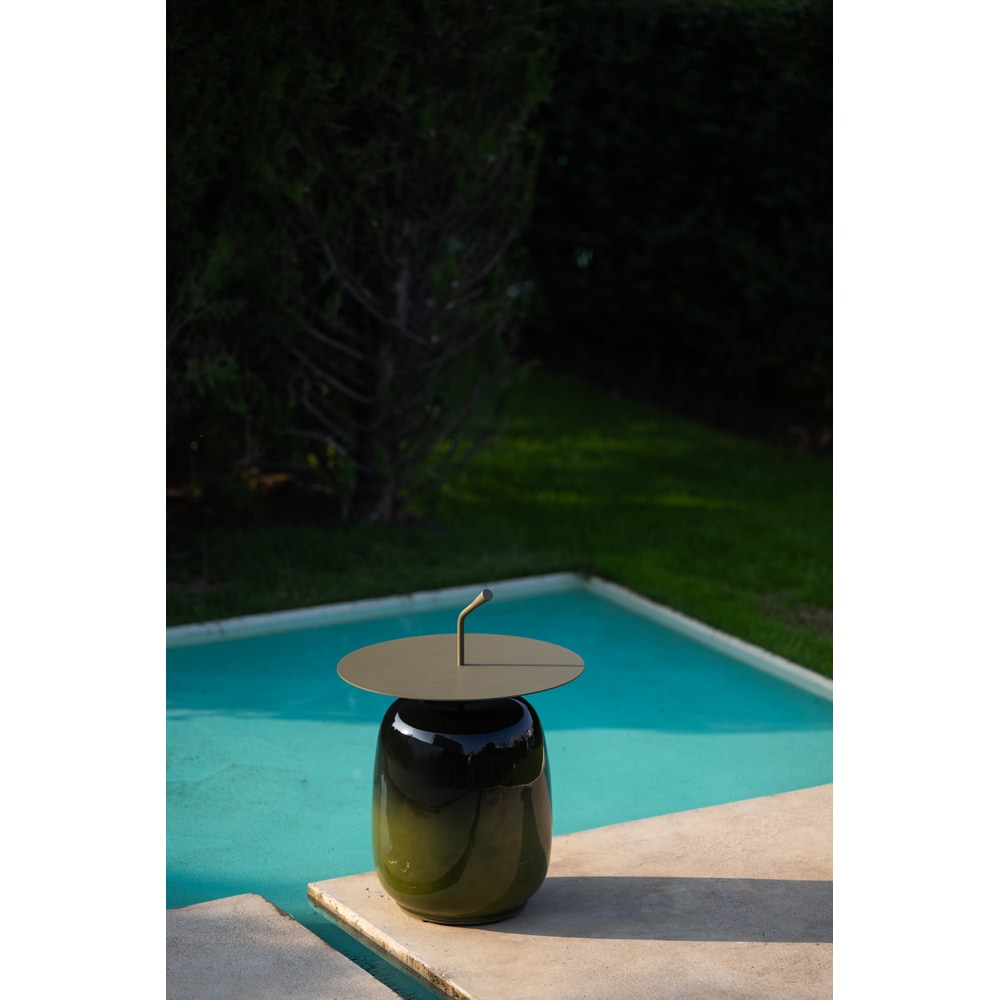 Masa terasa LIVINTWIST Pendant, aluminiu, 45 x 65 cm, verde